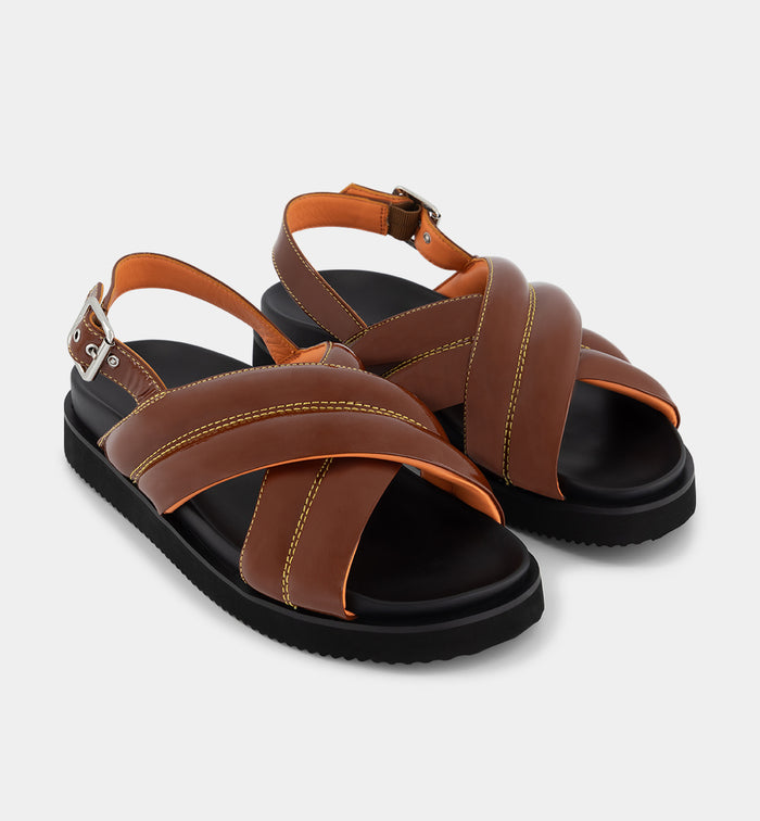 Summer Love Crossover Sandal | Toffee Ripple