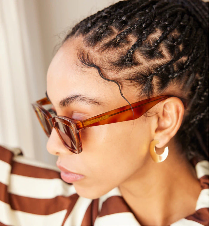 Sunseeker Acetate Sunglasses | Honey Tort with Brown Lens
