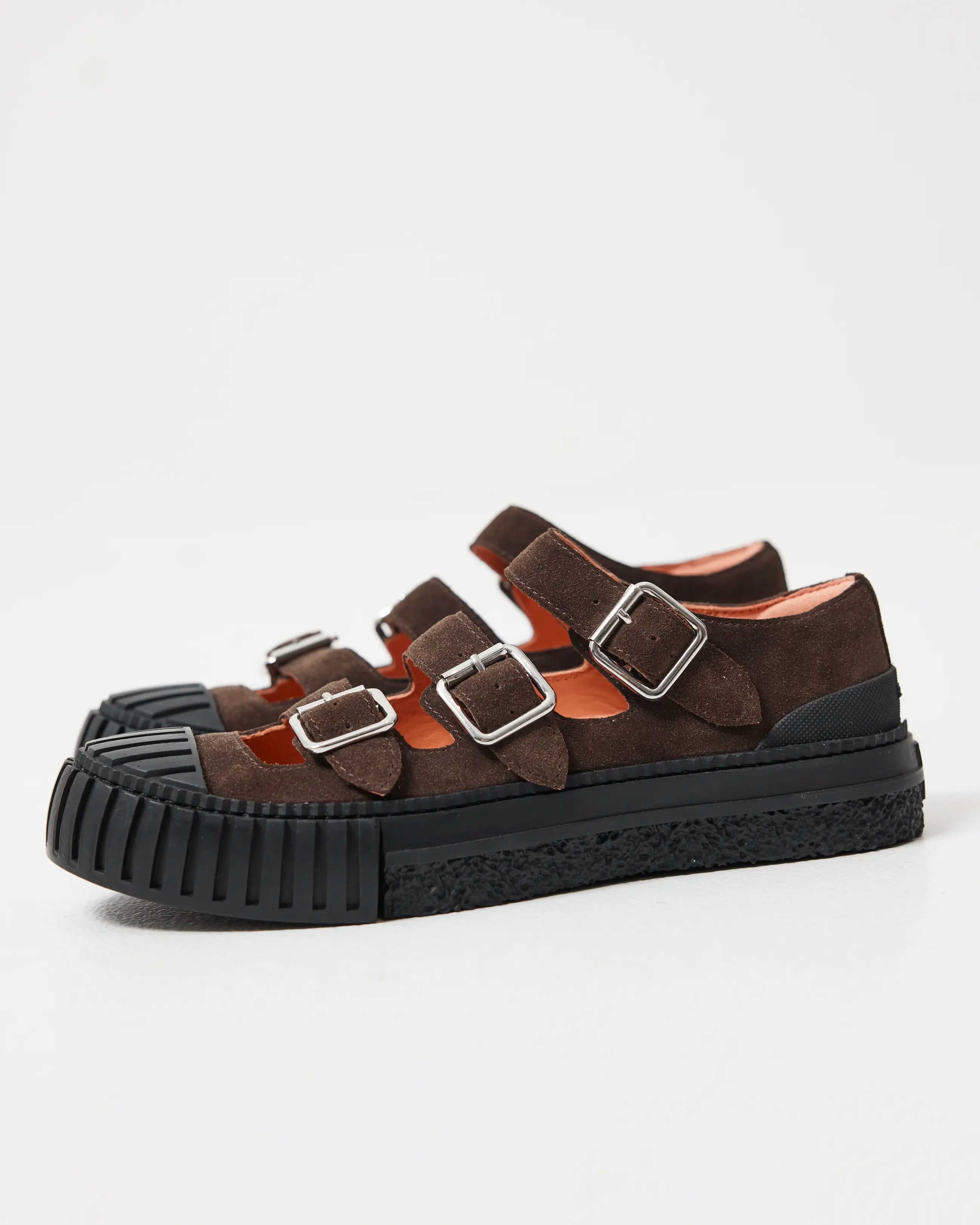 Tao Buckle Shoe | Chocolate Suede