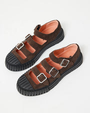 Tao Buckle Shoe | Chocolate Suede
