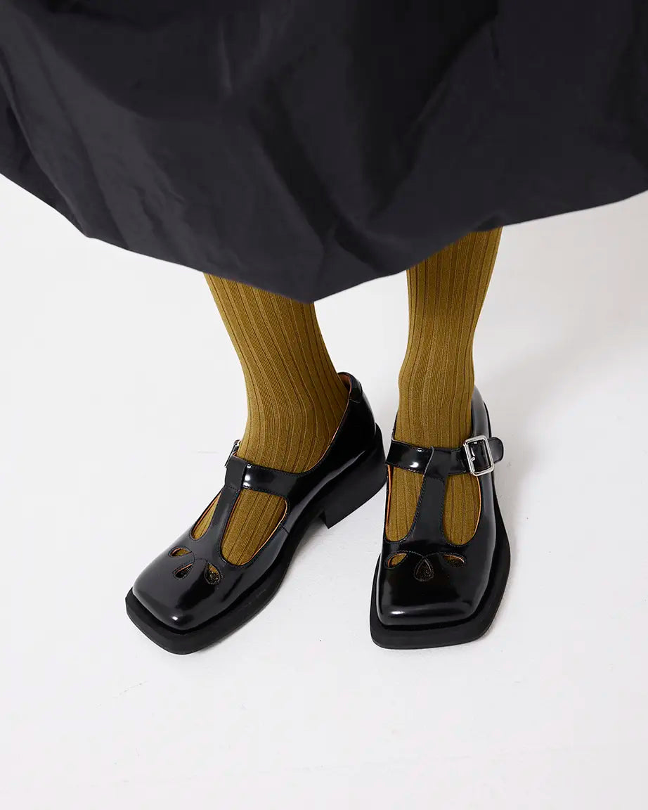 Thelma Square Toe Shoe | Black