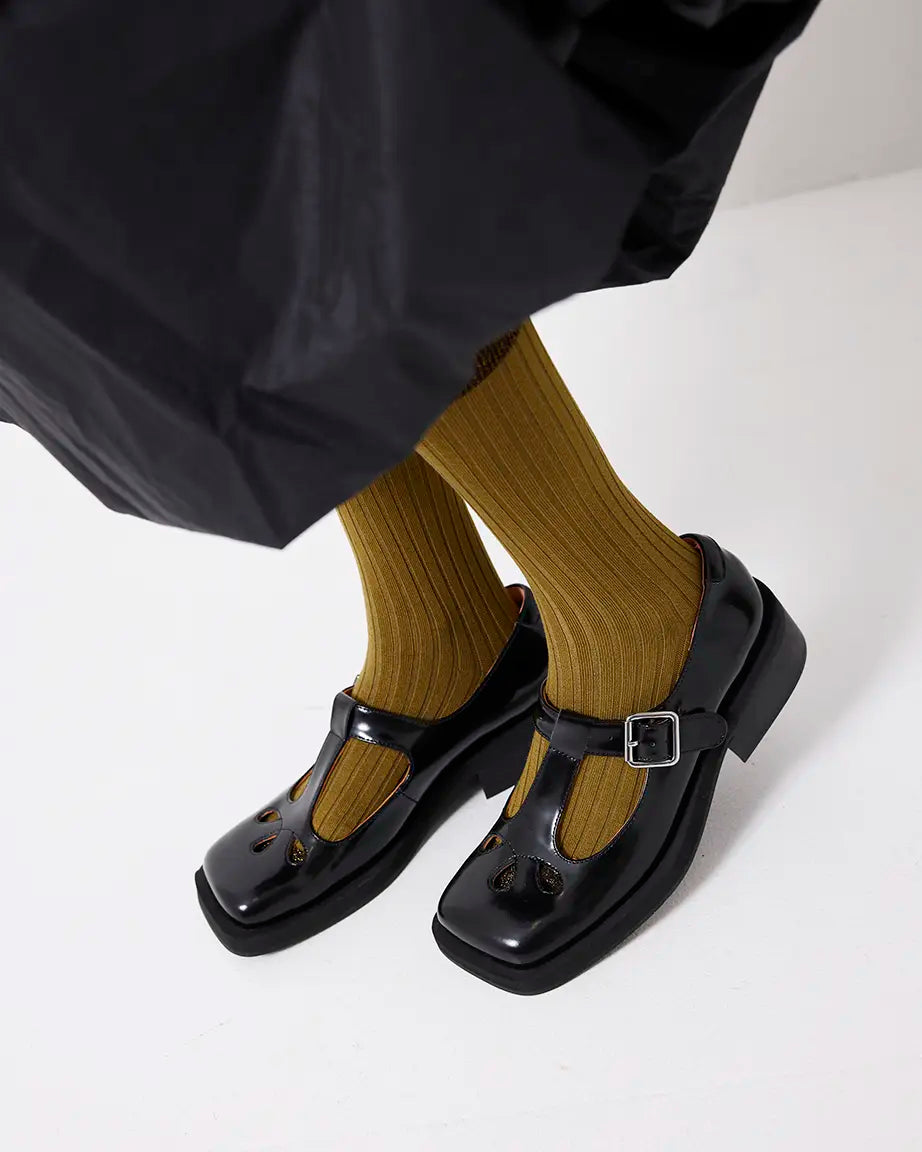 Thelma Square Toe Shoe | Black