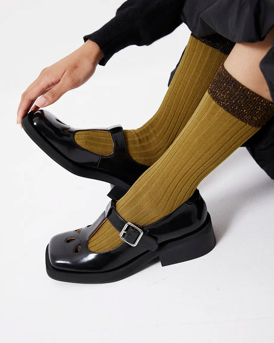 Thelma Square Toe Shoe | Black