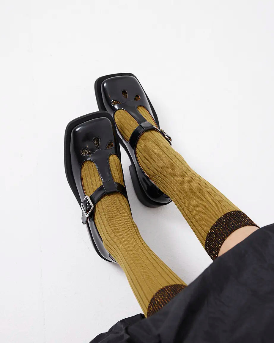 Thelma Square Toe Shoe | Black