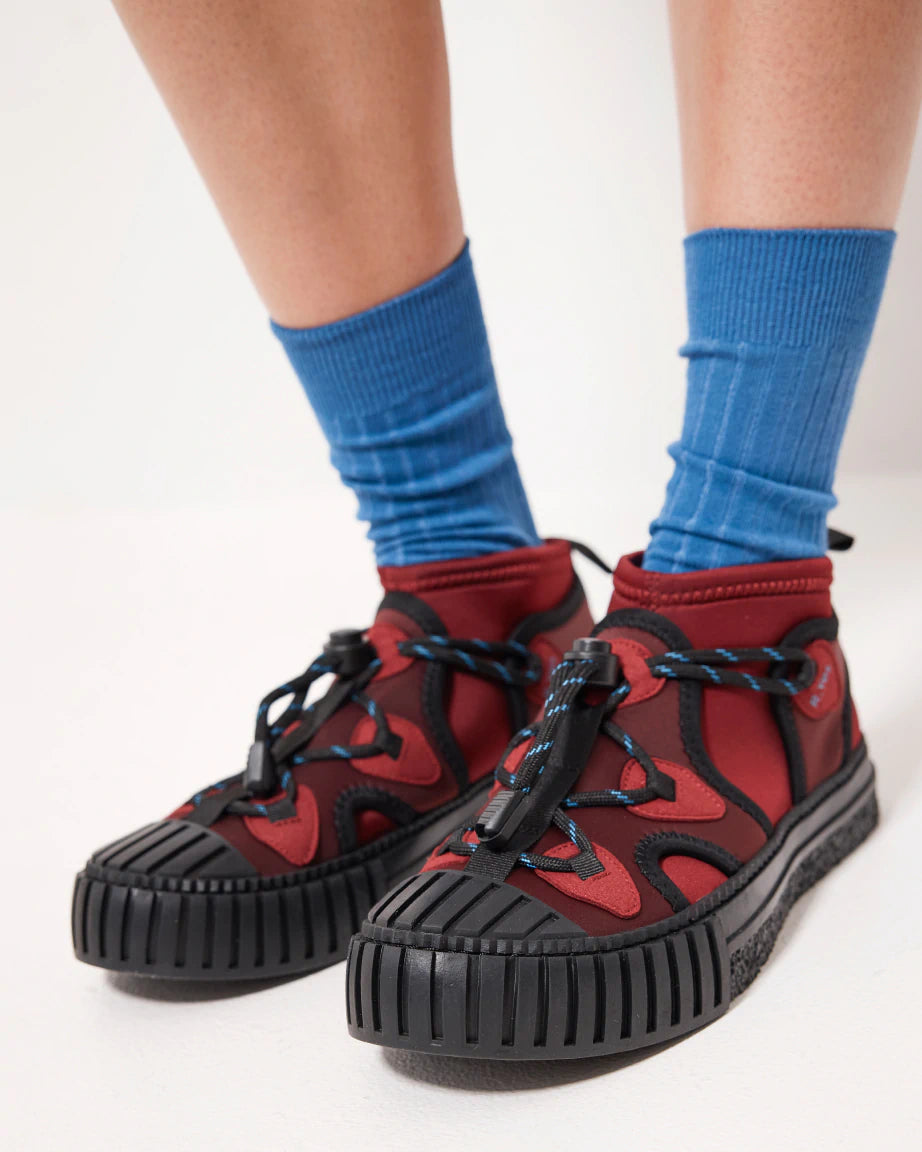 Chusette Seamless Mercerized Cotton Socks | Prussian Blue