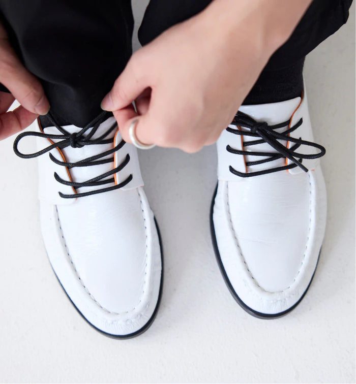 The Alice Neel Leather Lace Up | Milk Crush