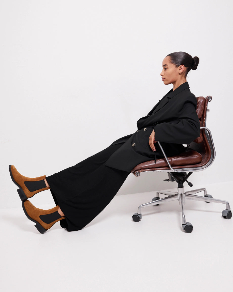 Tomorrow Square Toe Chelsea Boot | Coffee Suede