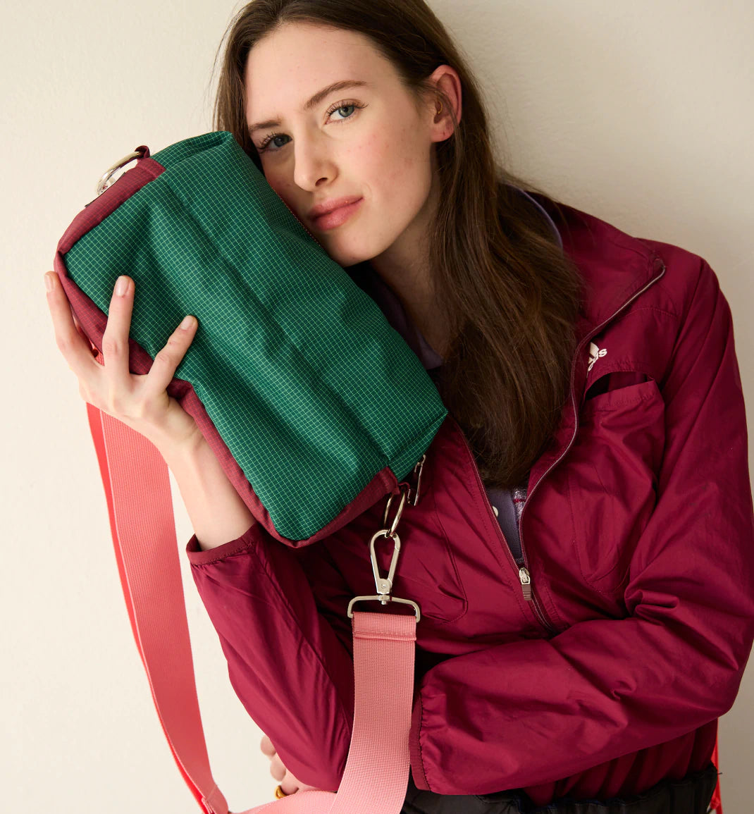 North Star Nylon Clutch | Green Tri Colour