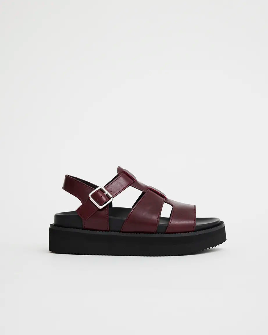 Volta T-Bar Sandal | Burnished Plum