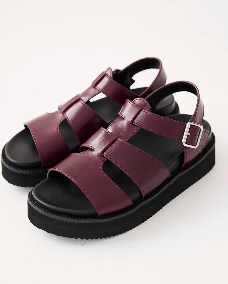 Volta T-Bar Sandal | Burnished Plum