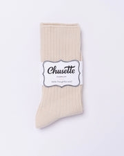 Chusette 100% Premium Wool Seamless Socks | Vanilla Cream