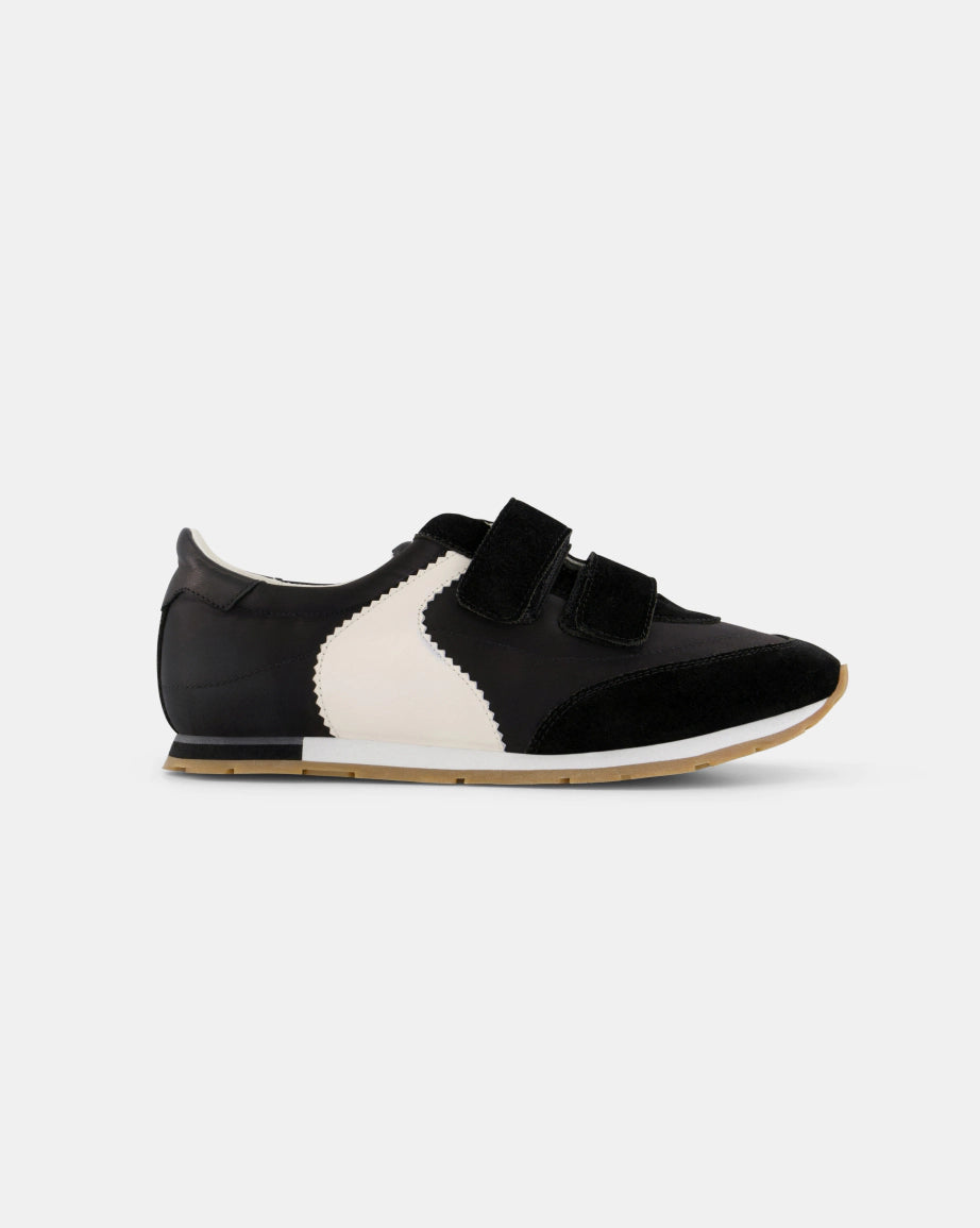 Velcro Core Sneaker | Black & White