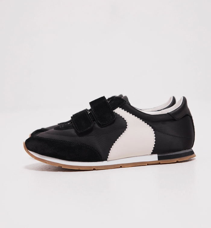 Velcro Core Sneaker | Black & White