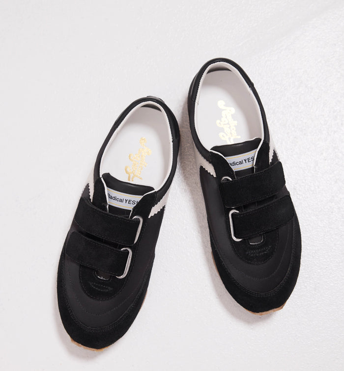 Velcro Core Sneaker | Black & White