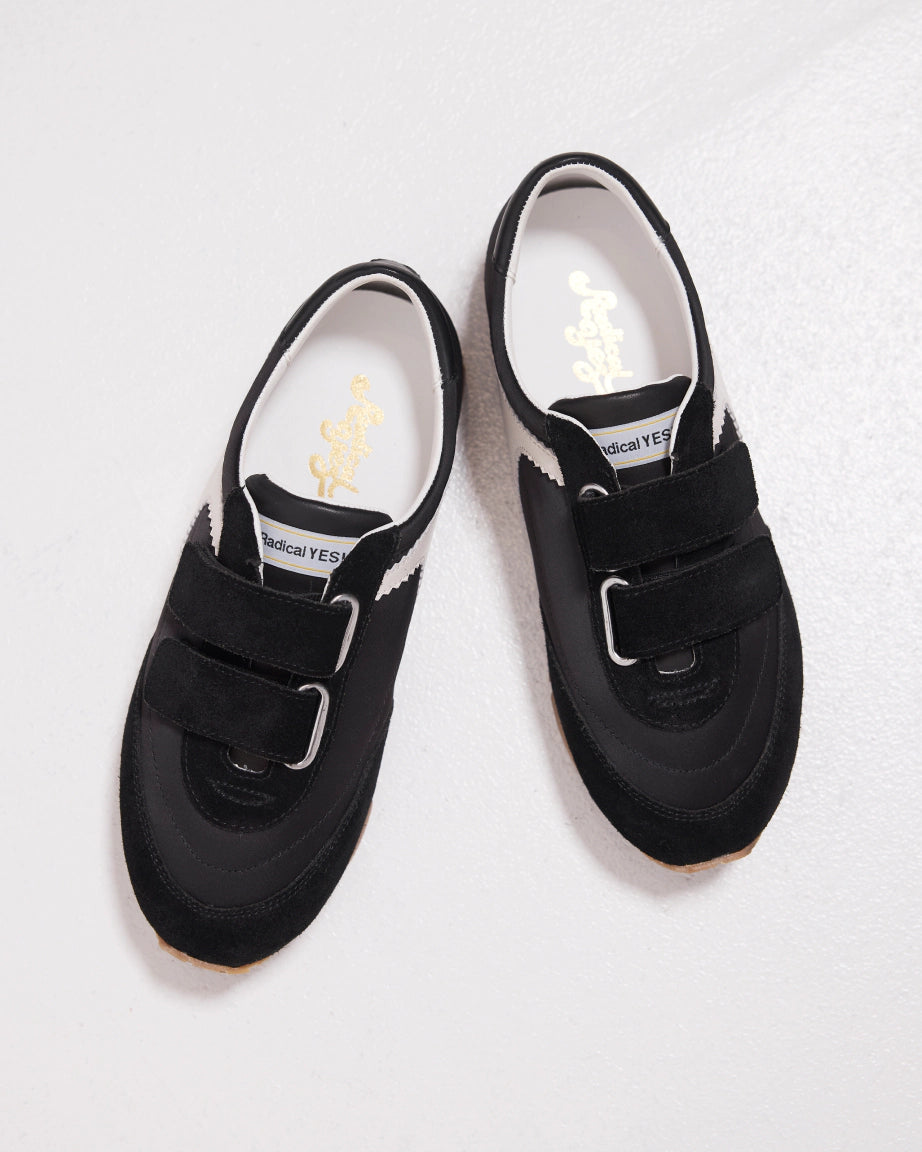 Velcro Core Sneaker | Black & White