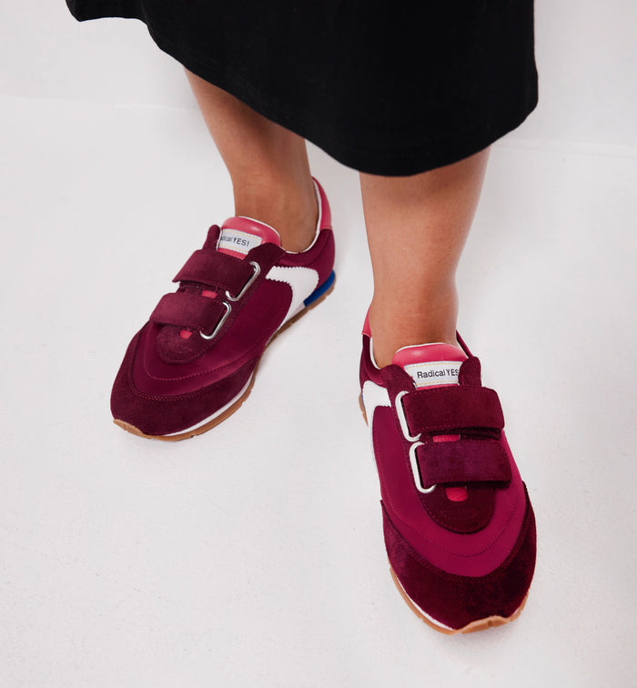 Velcro Core Sneaker | Cherry