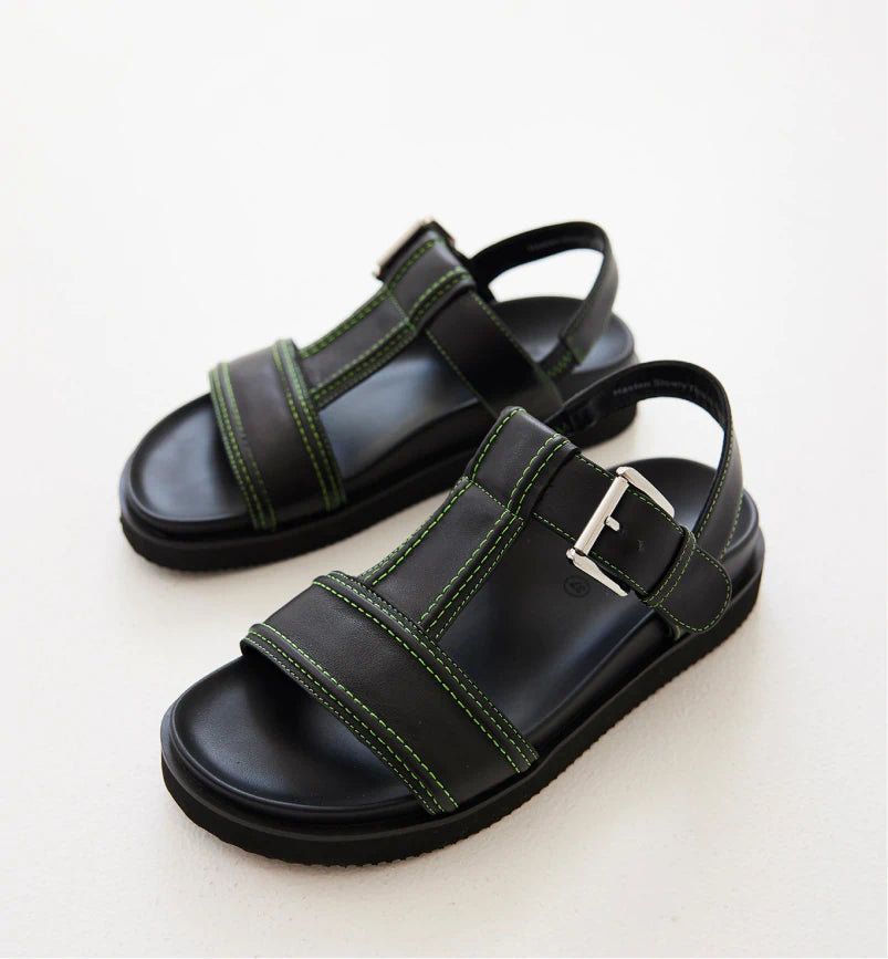 Leather t bar sandals discount