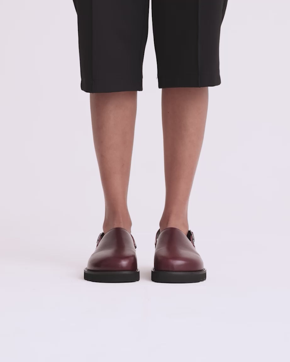 Load video: The Sartorialist Buckle Clog | Burnished Plum