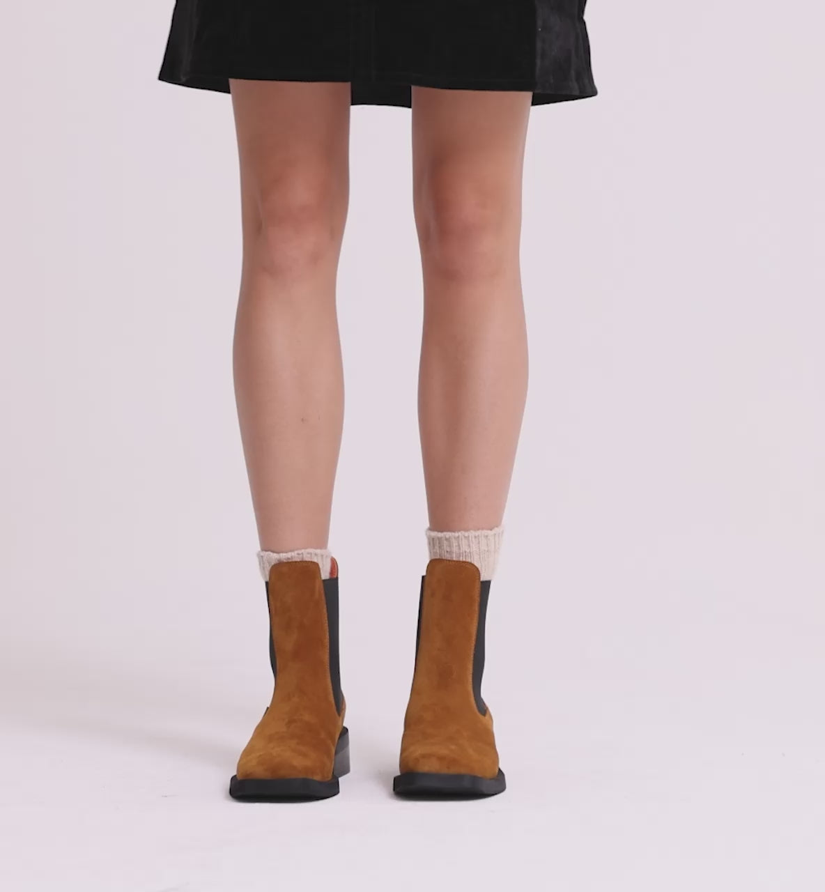 Load video: Tomorrow Square Toe Chelsea Boot | Coffee Suede
