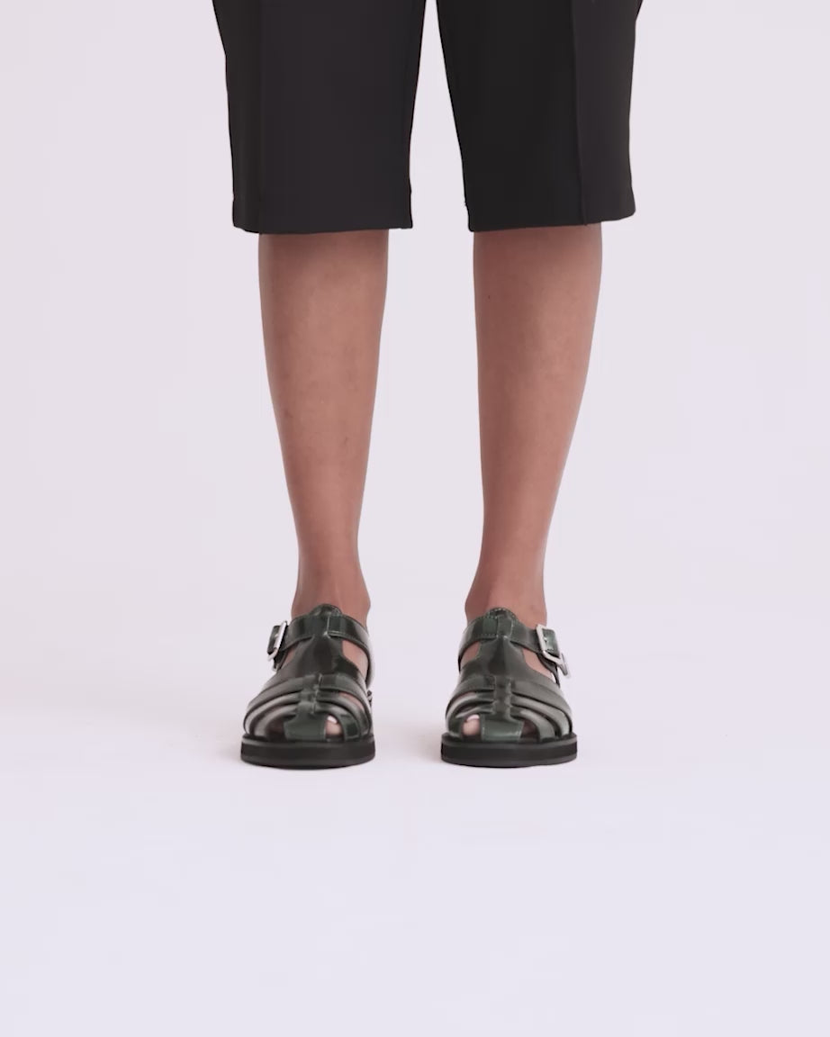 Load video: Solstice 2.0 Fisherman Sandal | Burnished Green