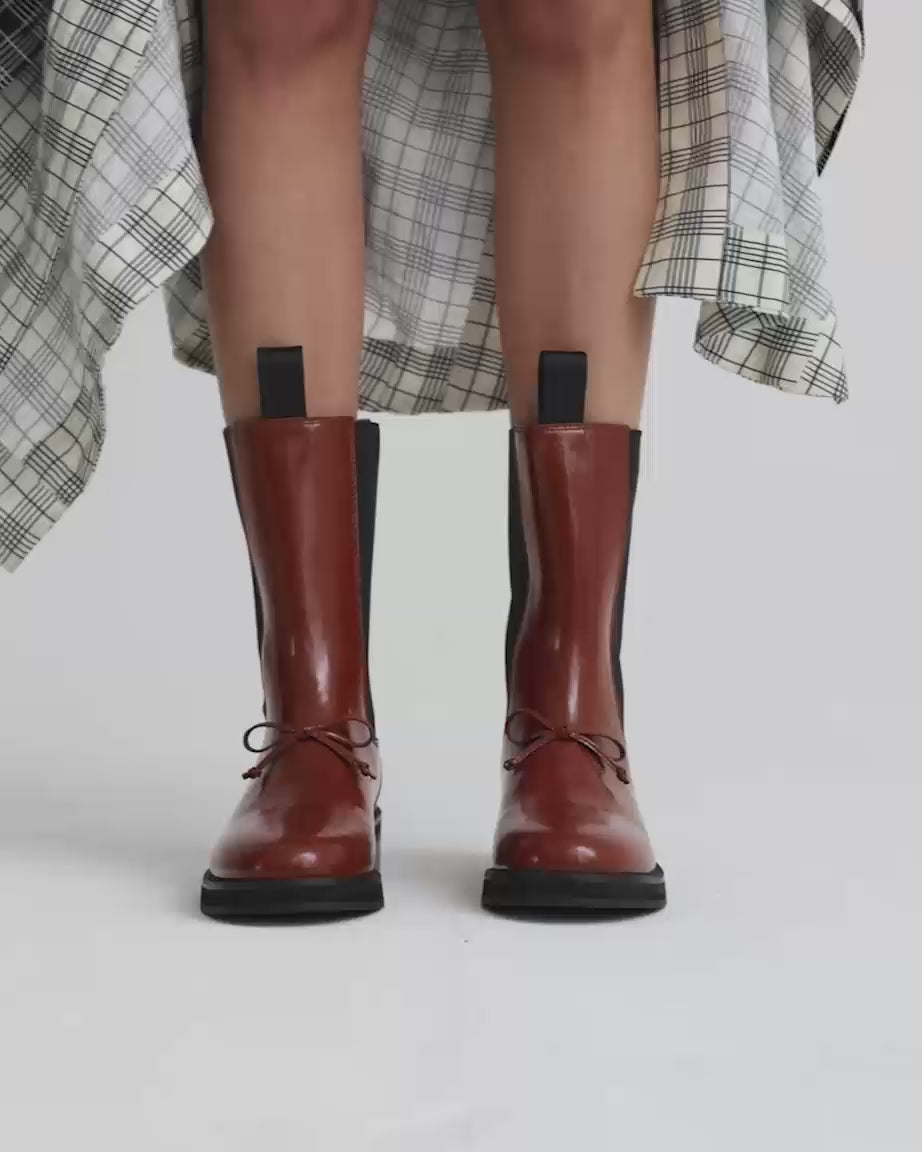 Load video: Georgia Riding Boot | Ginger