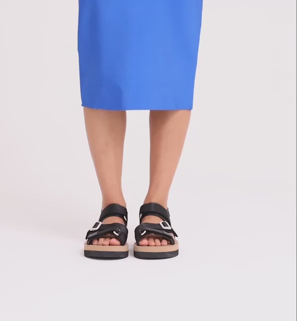 Load video: Neptune 2.0 Athletic Sandal l Black and Milk