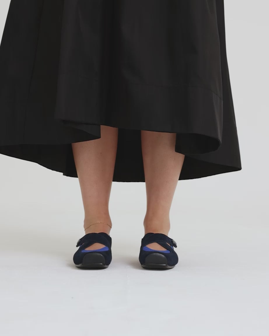 Load video: Iris Square Toe Sneakerina | Cobalt Splice