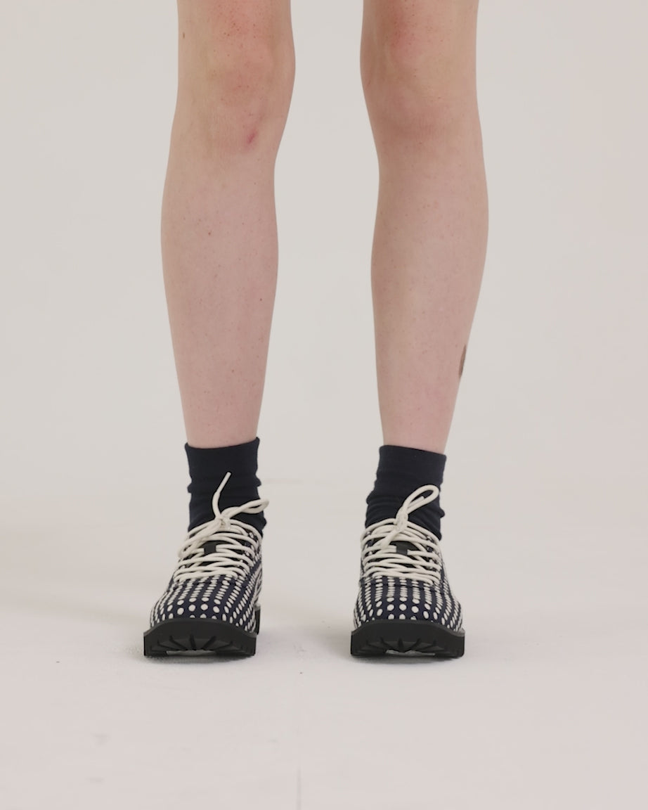 Load video: Maya Lace Up | Navy Spot