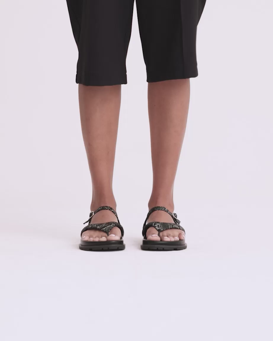 Load video: Ritual Thong Sandal | Rajasthan Python