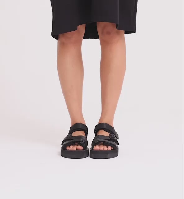 Load video: Neptune 2.0 Athletic Sandal | Black Neoprene