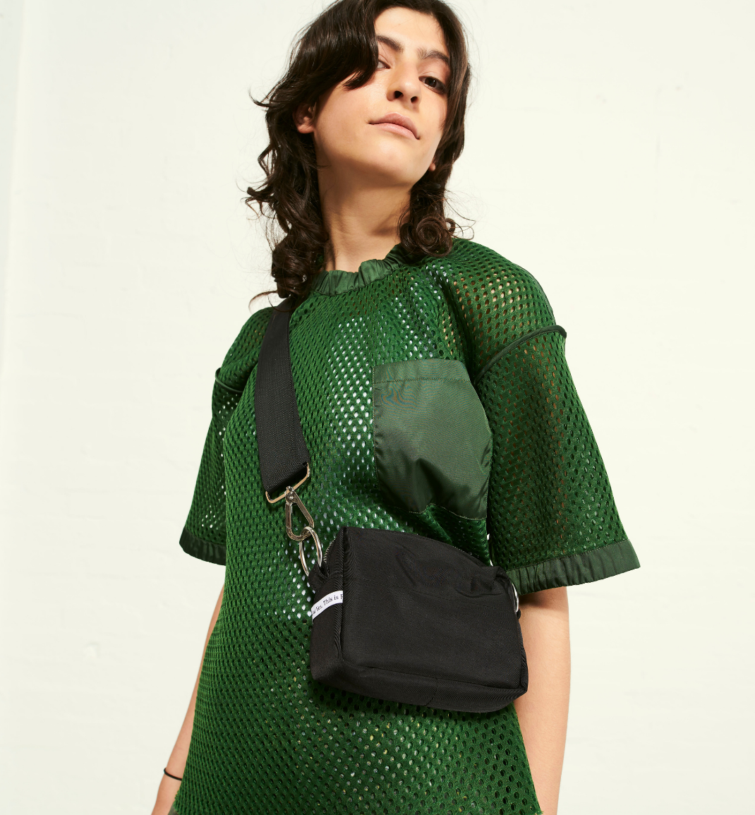 North Star Nylon Mini Clutch Bag Black