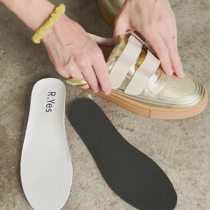 Load video: Journey 3.0 Velcro Trainer | Gold