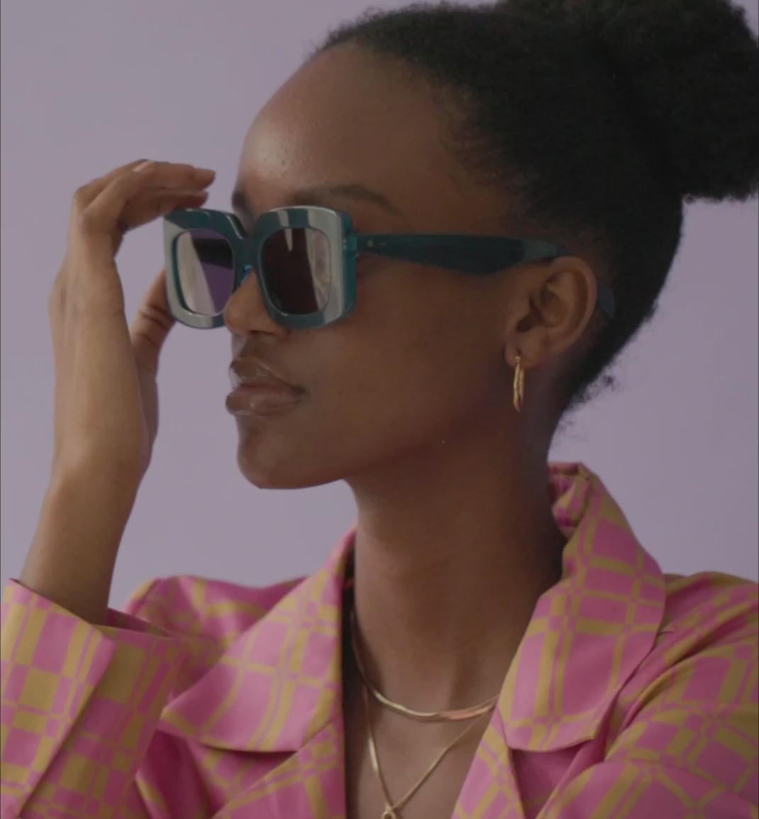 Load video: Sun Worship Bio-Acetate Sunglasses - Ocean with Smoke Lens