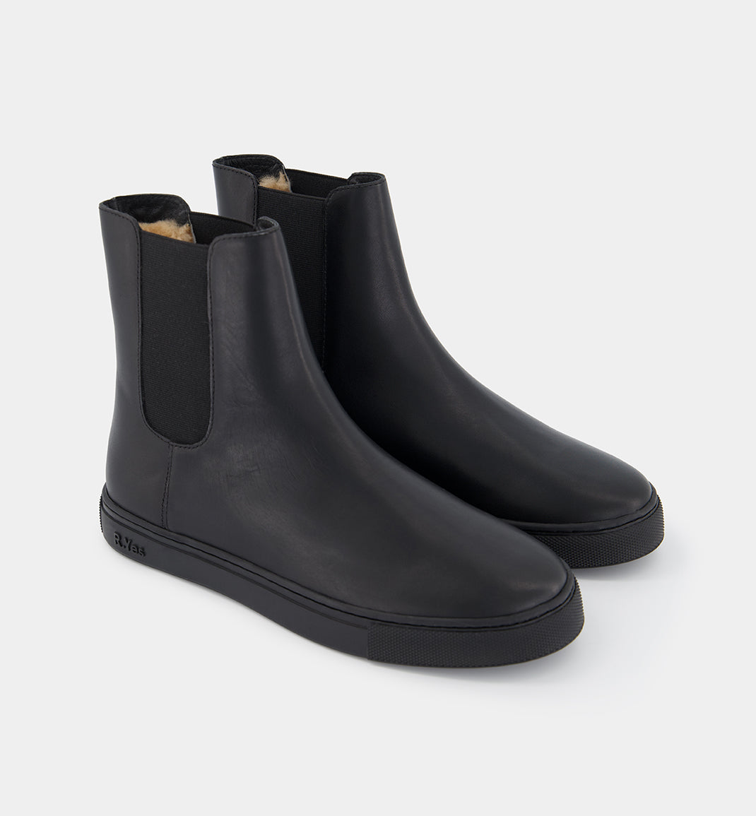 Everything Merino Lined Leather Pull On Chelsea Boot