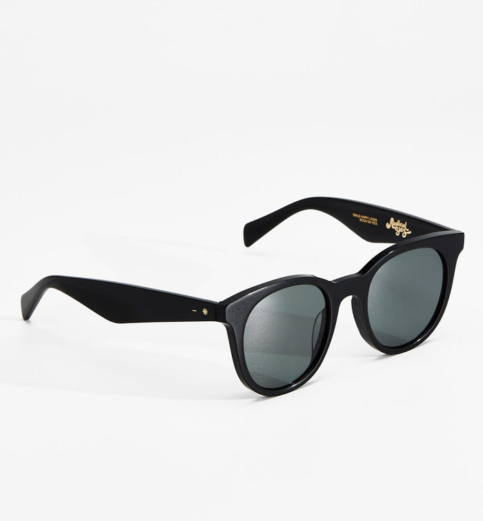 Sun Hero Bio-Acetate Sunglasses - Black with Green Mono Lens
