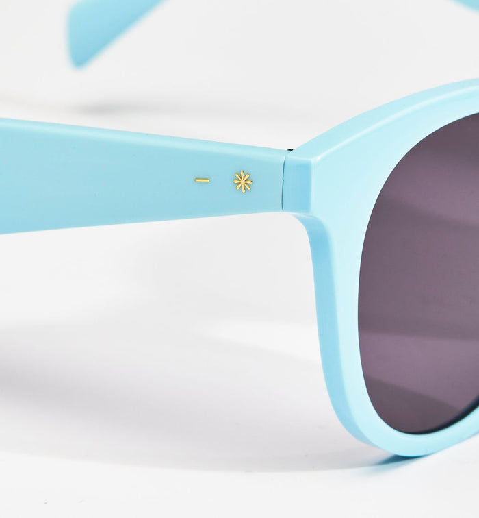 Sun Hero Acetate Sunglasses - Ice Blue with Smoke Lens