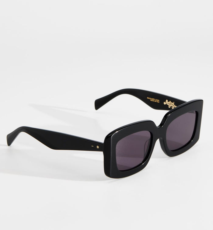 Sun Worship Bio-Acetate Sunglasses - Black with Smoke Lens