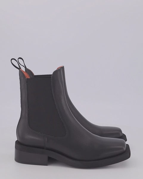 Load video: Tomorrow Square Toe Chelsea Boot | Black
